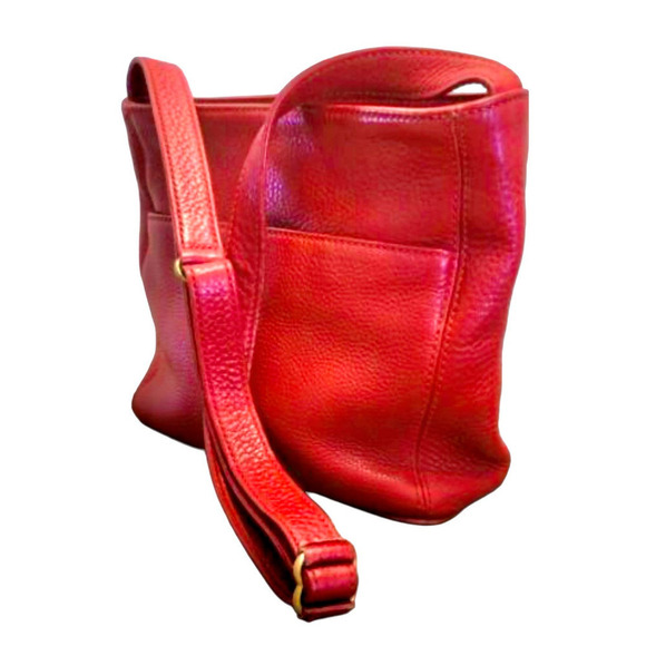 Coach Vintage Sonoma Convertible Crossbody Bag 4924 Red Pebbled Leather C/Rica - Picture 6 of 15